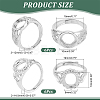 12Pcs 2 Style Adjustable Brass Ring Shanks KK-HY0001-87-2