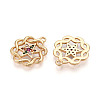 Brass Micro Pave Cubic Zirconia Pendants KK-N262-108A-G-2