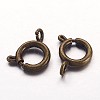 Brass Spring Ring Clasps X-KK-H418-AB-2