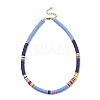 Handmade Polymer Clay Heishi Beaded Necklaces NJEW-JN02910-2