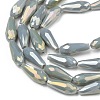 Electroplated Opaque Glass Beads Strands EGLA-L015-FR-B19-01-2