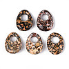 Natural Leopard Skin Jasper Large Hole Pendants G-N348-06A-02-1