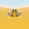 Angel Wing Heart 316L Surgical Stainless Steel Pave Cubic Zirconia Tongue Rings FS-WG901EE-01-1