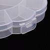 Sunflower Shape Transparent Plastic Storage Box CON-YWC0003-01-3
