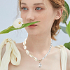 4Pcs 4 Style Natural Shell & Imitation Pearl Beaded Necklaces Set NJEW-AN0001-53-6