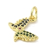 Real 18K Gold Plated Brass Pave Cubic Zirconia Pendants KK-M283-11P-02-2