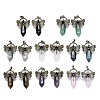 Natural Mixed Stone Faceted Pointed Bullet Big Pendants G-Q165-01AS-1