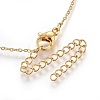 304 Stainless Steel Brass Cubic Zirconia Pendant Necklaces X-NJEW-O108-13G-3