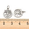 Laser Cut 304 Stainless Steel Charms STAS-H184-19P-3