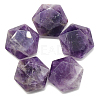 Natural Amethyst Worry Stones G-PW0007-120C-1