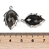 Natural Labradorite Faceted Leaf Pendants G-I375-04P-08-3