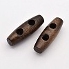 2-Hole Rice Wooden Toggle Buttons BUTT-D044-01-1