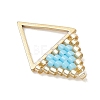 Glass Seed Beaded Pendants PALLOY-MZ01255-4
