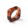 Square Transparent Resin Finger Rings RJEW-S046-003-A02-2