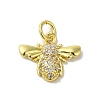 Real 18K Gold Plated Brass Pave Cubic Zirconia Pendants KK-M283-04C-01-1