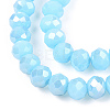 Electroplate Glass Beads Strands EGLA-A034-P4mm-B14-3