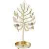 Iron Earring Display Stands with Round Tray EDIS-WH0016-018B-1