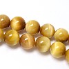 Natural Gold Tiger Eye Beads Strands X-G-C076-4mm-1AA-1