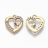 Brass Micro Pave Cubic Zirconia Pendants X-KK-S359-057-RS-2