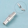 Brass Locking Tube Magnetic Clasps X-MC079-S-3