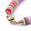 Eco-Friendly Handmade Polymer Clay Heishi Beads Bracelets BJEW-JB04480-4