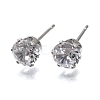 Cubic Zirconia Ear Studs X-STAS-E051-3D-2