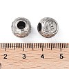 304 Stainless Steel Rhinestone European Beads STAS-A092-10S-P-3