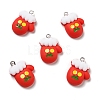 Christmas Opaque Resin Pendants RESI-G043-A01-1