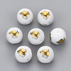 Electroplate Glass Beads EGLA-S178-11E-02-1