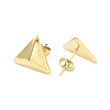 Ion Plating(IP) 304 Stainless Steel Triangle Stud Earrings for Women EJEW-A097-02G-2