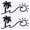 Beach Theme PVC Cartoon Self Adhesive Car Stickers FIND-WH0152-165C-1
