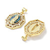 Brass Micro Pave Clear Cubic Zirconia Pendants KK-L213-008G-2