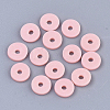 Flat Round Handmade Polymer Clay Bead Spacers CLAY-R067-3.0mm-18-2
