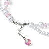 Alloy Heart Pendant Necklace NJEW-FZ00004-11-5