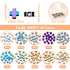 200Pcs 10 Colors Electroplated Synthetic Non-magnetic Hematite Beads G-TA0002-10-4