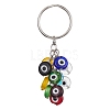 Handmade Evil Eye Lampwork Beads Keychain KEYC-JKC00511-3
