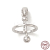 Anti-Tarnish Rhodium Plated 925 Sterling Silver Locket Style Planet Pinch Bails LS-STER-NH0001-55B-P-2