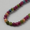Nautral Tourmaline Round Beads Wrap Bracelets BJEW-WH0011-111-3