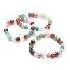 Natural Mixed Wealth Stone Beaded Stretch Bracelets BJEW-D446-C-39-1