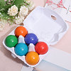 6 Colors Rainbow Color Wooden Ball Toys AJEW-WH0472-83B-3