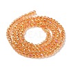 Electroplate Transparent Glass Beads Strands GLAA-H021-01B-FR06-5