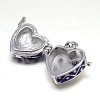 Enamel Heart Rack Plating Platinum Brass Prayer Box Pendants KK-L101-01B-2