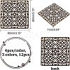 12Pcs 3 Colors Alloy Filigree Joiners Findings FIND-CA0004-94-2