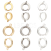 MAYJOYDIY US 12Pcs 6 Style 201 Stainless Steel Huggie Hoop Earring Findings STAS-MA0001-12-1