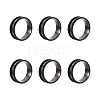 Yilisi 6Pcs 6 Sizes Stainless Steel Grooved Finger Ring Settings STAS-YS0001-21-1