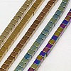 Electroplate Non-magnetic Synthetic Hematite Beads Strands G-J170A-4x4mm-M-1