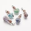 Natural & Synthetic Gemstone Pendants Decorations HJEW-JM00240-1