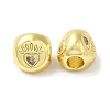 Rack Plating Brass Micro Pave Cubic Zirconia European Beads KK-F854-02G-02-1