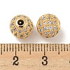 Brass Micro Pave Clear Cubic Zirconia Beads ZIRC-R113-01C-G-3