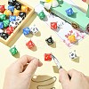 30Pcs 6 Colors Acrylic Pendants OACR-CJ0002-47-5